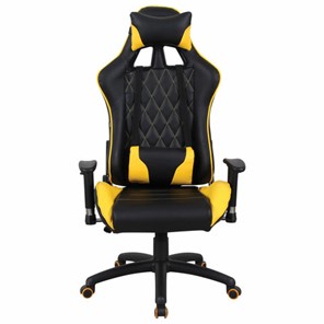 Компьютерное кресло Brabix GT Master GM-110 (две подушки, экокожа, черное/желтое) 531927 в Махачкале