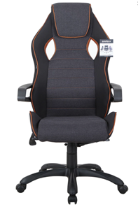 Офисное кресло Brabix Techno Pro GM-003 (ткань, черное/серое, вставки оранжевые) в Махачкале