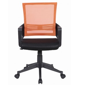 Компьютерное кресло Brabix Balance MG-320 (с подлокотниками, комбинированное черное/оранжевое) 531832 в Махачкале