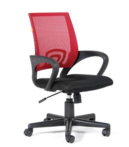 Кресло компьютерное CHAIRMAN 696 black Сетчатый акрил DW69 красный в Махачкале