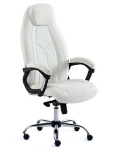 Кресло офисное BOSS Lux, кож/зам, белый, арт.15307 в Махачкале