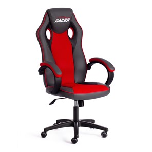 Компьютерное кресло RACER GT new кож/зам/ткань, металлик/красный, арт.13249 в Махачкале