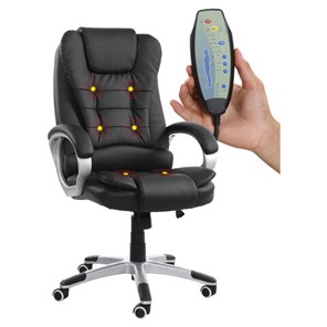 Компьютерное кресло BRABIX "Comfort MS-003", 6 массажных модулей, экокожа, черное, 532521 в Махачкале