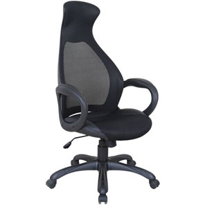 Кресло компьютерное Brabix Premium Genesis EX-517 (пластик черный, ткань/экокожа/сетка черная)   531574 в Махачкале