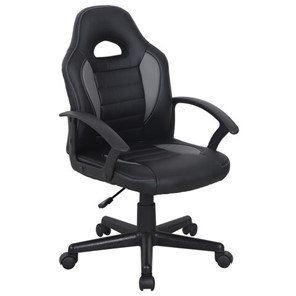Кресло офисное BRABIX "Spark GM-201", экокожа, черное/серое, 532504 в Махачкале