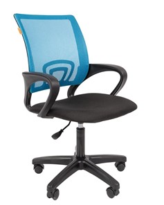 Кресло CHAIRMAN 696 black LT, голубое в Махачкале