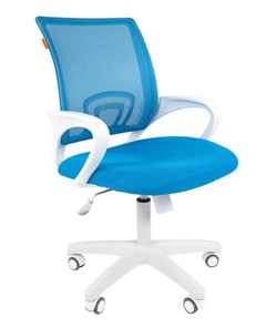Офисное кресло CHAIRMAN 696 white, tw12-tw04 голубой в Махачкале