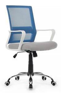 Кресло компьютерное Riva RCH 1029MW, серый/синий в Махачкале