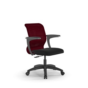 Компьютерное кресло SU-M-4/подл.160/осн.005 бордовый/черный в Махачкале