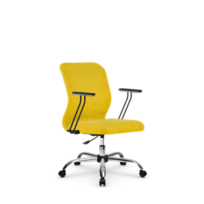 Кресло компьютерное SU-Mr-4/подл.110/осн.006 желтый в Махачкале