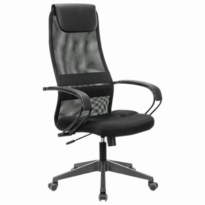 Офисное кресло Brabix Premium Stalker EX-608 PL (ткань-сетка/кожзам, черное) 532090 в Махачкале