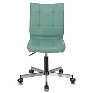 Офисное кресло Brabix Stream MG-314 (без подлокотников, пятилучие серебристое, экокожа, серо-голубое) 532079 в Махачкале