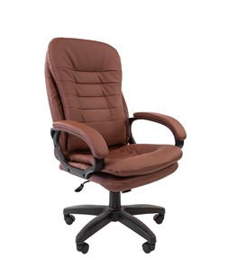 Кресло компьютерное CHAIRMAN 795 LT, экокожа, цвет коричневый в Махачкале
