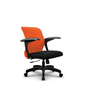 Кресло компьютерное SU-M-4/подл.160/осн.001, Оранжевый/Черный в Махачкале