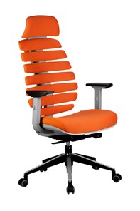 Офисное кресло Riva Chair SHARK (Оранжевый/серый) в Махачкале