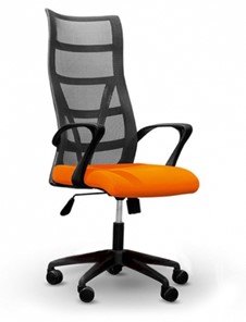 Кресло компьютерное ДамОфис 5600, оранж/черное в Махачкале