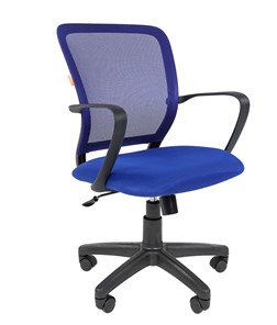 Кресло CHAIRMAN 698 black TW-05, ткань, цвет синий в Махачкале