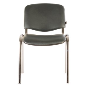 Офисный стул Brabix Iso CF-001 (хромированный каркас, кожзам серый) 531426 в Махачкале