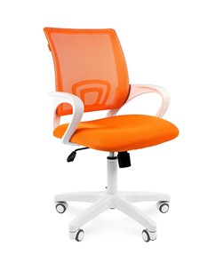 Компьютерное кресло CHAIRMAN 696 white, ткань, цвет оранжевый в Махачкале