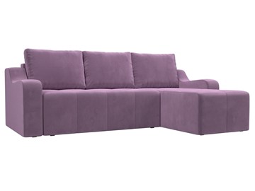 Угловой диван для гостиной Элида, Сиреневый (микровельвет) в Махачкале