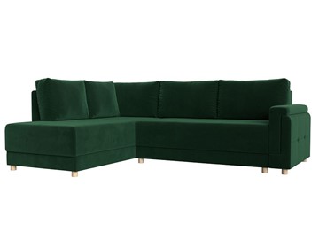 Угловой диван Лига-024, Зеленый (Велюр) в Махачкале