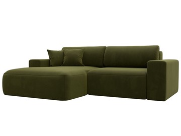 Угловой диван Лига-036 Классик, Зеленый (Микровельвет) в Махачкале