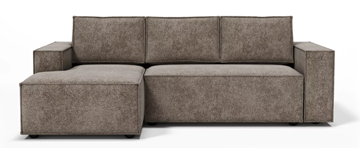 Угловой диван с оттоманкой Лофт 263х159х93 (Ремни/Тик-так) в Махачкале
