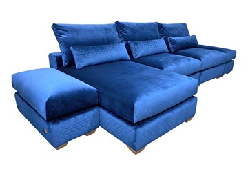 Угловой диван V-10-M ДУ (ПУФ2+Д4+ПС+ПС+ПУФ2), Memory foam в Махачкале