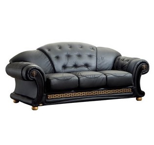 Прямой диван Versace (3-х местный) black в Махачкале