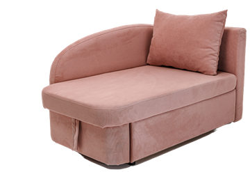 Диван-кровать правая Тедди розовый в Махачкале