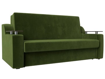 Прямой диван Сенатор Аккордеон 160, Зеленый (Микровельвет) в Махачкале