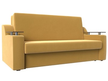 Прямой диван Сенатор Аккордеон 160, Желтый (Микровельвет) в Махачкале