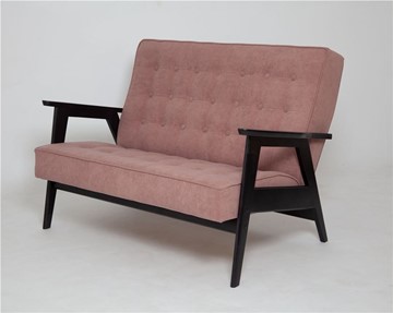 Прямой диван Ретро, двухместный (венге / RS 12 - розовый) в Махачкале