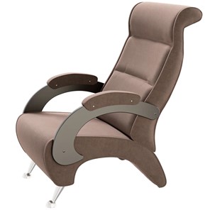 Кресло Деметрио 9Д (каркас венге, м/э коричневый) в Махачкале