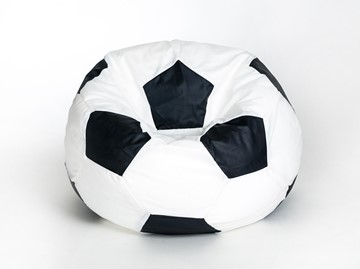 Кресло-мешок Мяч малый, бело-черный в Махачкале