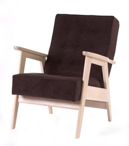Кресло Ретро (беленый дуб / RS 32 - коричневый) в Махачкале