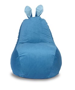 Кресло-игрушка Зайка (короткие уши), синий в Махачкале