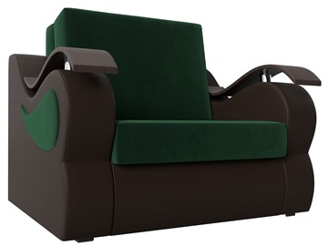 Кресло-кровать Меркурий (60), Зеленый\Коричневый (Велюр\Экокожа) в Махачкале