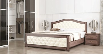 Двуспальная кровать СВ-Стиль Стиль 3, 160х200, кожзам, с основанием в Махачкале