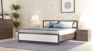 Кровать Золушка, 140х200 с основанием, кожзам, венге в Махачкале