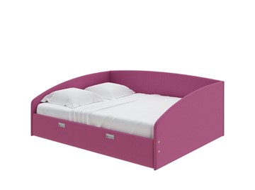 Кровать спальная Bono 160х200, Рогожка (Savana Berry) в Махачкале