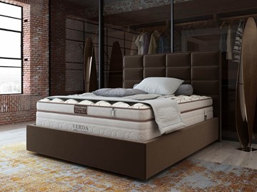 Кровать 2-х спальная Chocolate Compact/Island M 160х200, Микровелюр (Manhattan Лесной каштан) в Махачкале