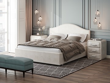 Кровать в спальню Proson Classic 160х200, Велюр (Лофти Лён) в Махачкале