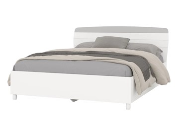 Спальная кровать Милана 1600 (4-22906бел\серый) в Махачкале