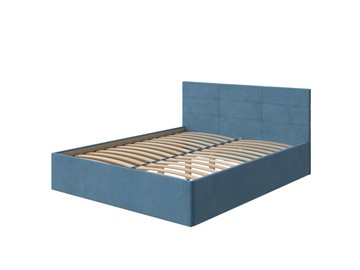 Кровать в спальню Vector Plus 160х200, Велюр (Monopoly Прованский синий (792)) в Махачкале