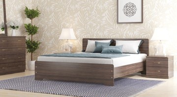 Спальная кровать СВ-Стиль Золушка, 140х200 с основанием, венге в Махачкале