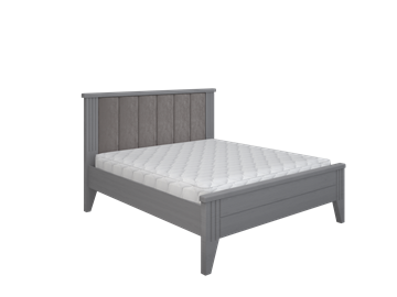 Кровать полутороспальная с мягкой спинкой Боринское Верона 1200, Серый в Махачкале
