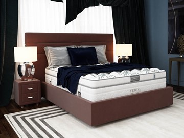 Кровать 2-х спальная Modern/Island M 180х200, Флок (Велсофт Спелая слива) в Махачкале