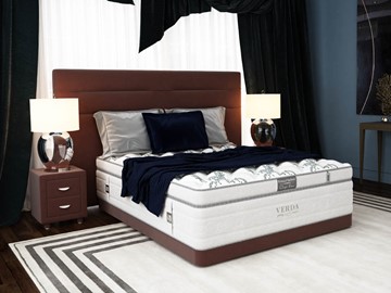 Кровать 2-спальная Modern/Basement 180х200, Флок (Велсофт Спелая слива) в Махачкале