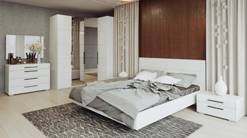 Модульная спальня Наоми №4, цвет Белый глянец в Махачкале